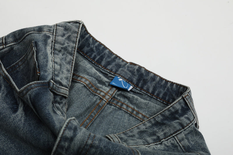 Vintage Washed Wide-Leg Balloon Denim Jeans | Streetwear