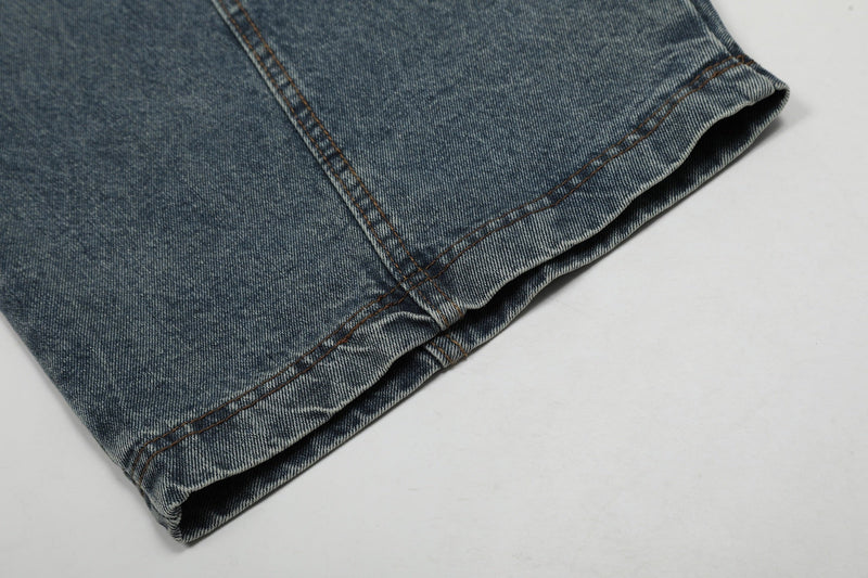 Vintage Washed Wide-Leg Balloon Denim Jeans | Streetwear