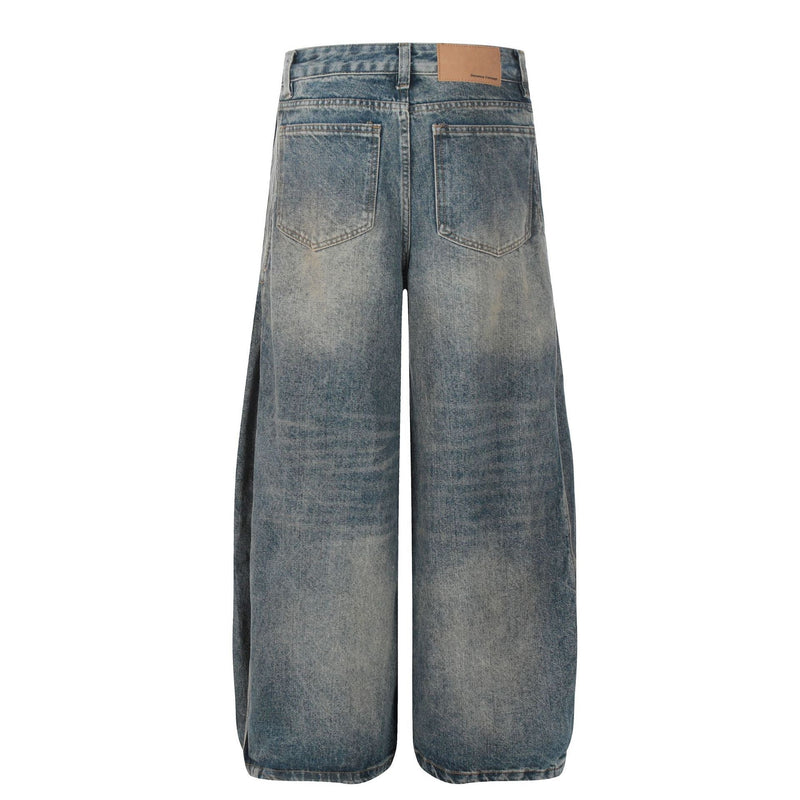 Omirad Sand-Washed Barrel Jeans | Wide Leg Vintage Denim
