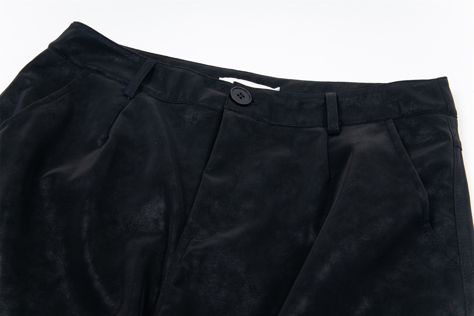 Wide-Leg PU Leather Cargo Pants | Multi-Pocket Streetwear