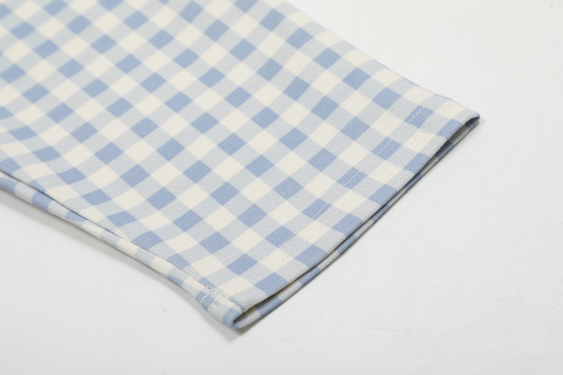 Patchwork Gingham Raglan Graphic Long-Sleeve Tee | SEAKOFF