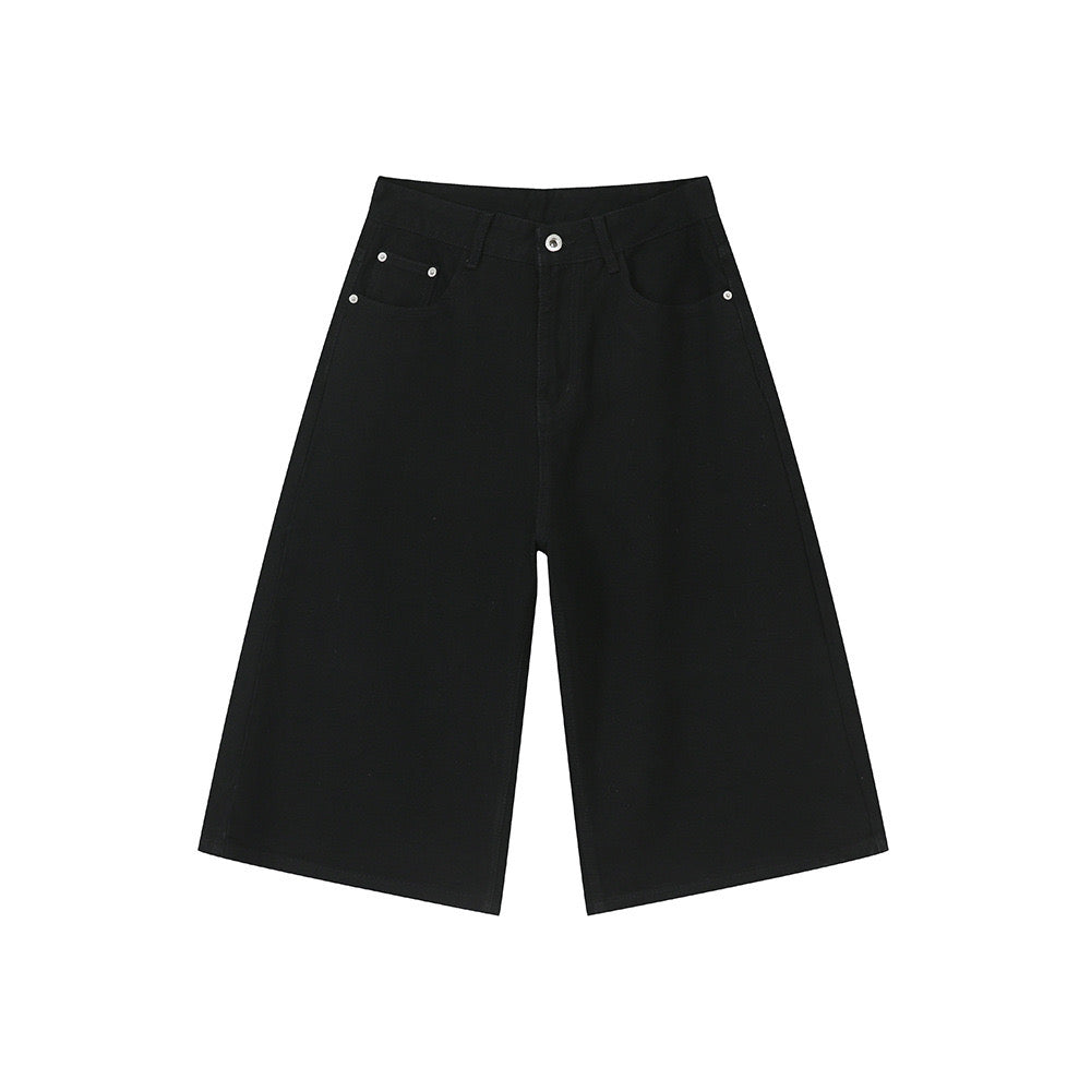 Omirad Wide-Leg Denim Shorts | Clean Cut Street Style