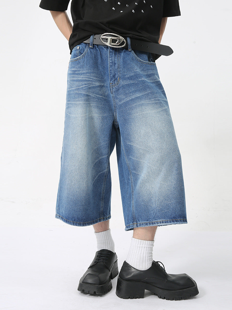 Omirad Wide-Leg Denim Shorts | Clean Cut Street Style
