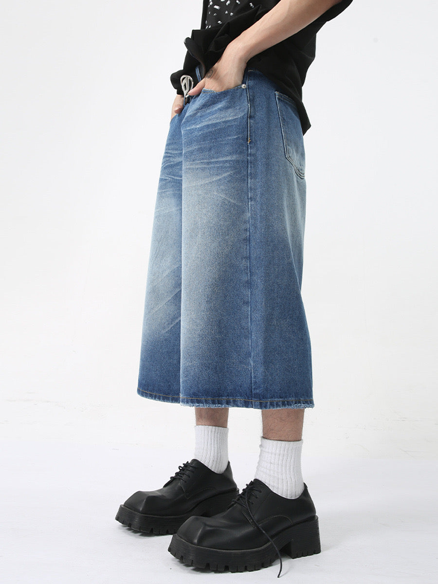 Omirad Wide-Leg Denim Shorts | Clean Cut Street Style