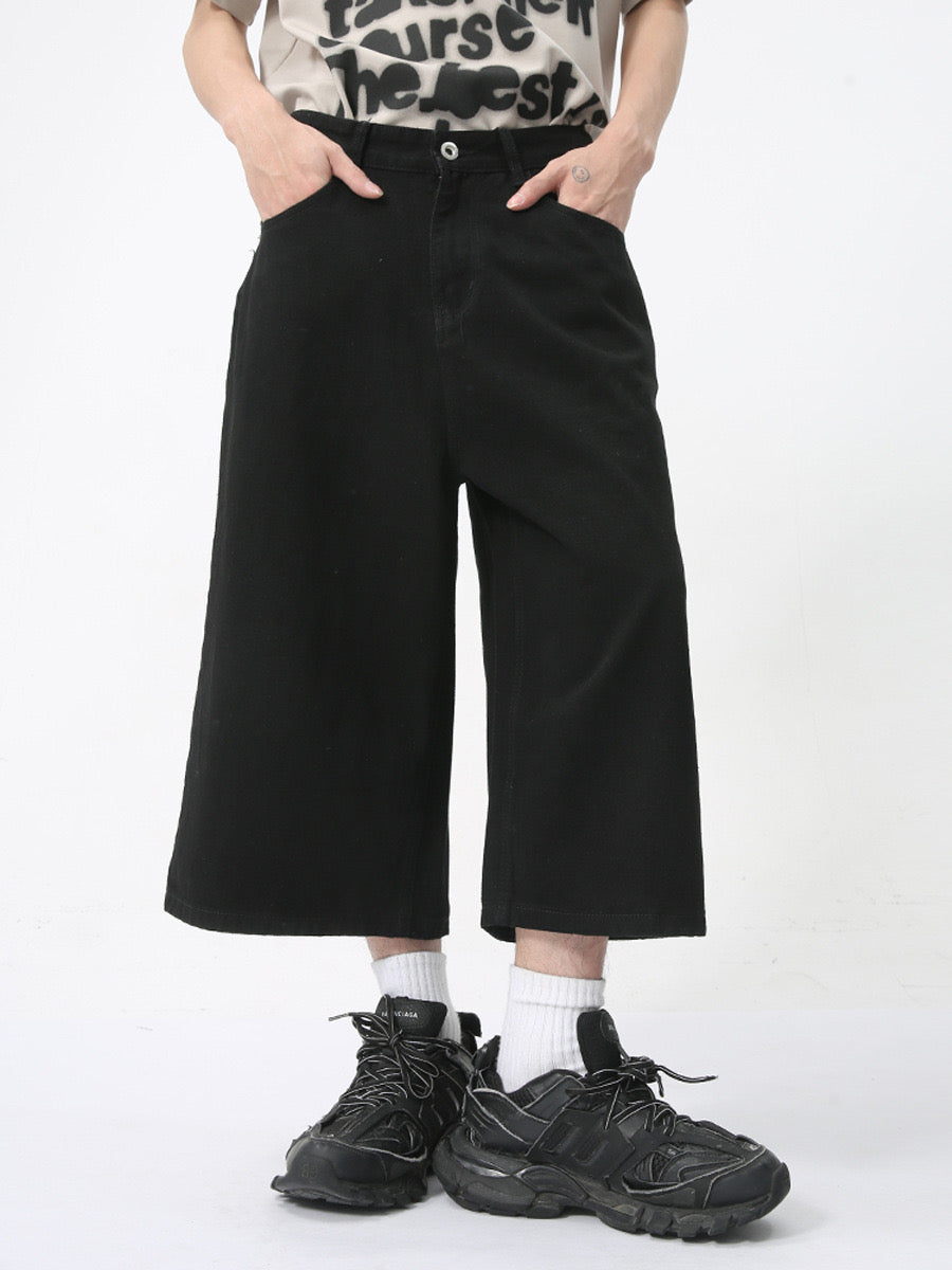 Omirad Wide-Leg Denim Shorts | Clean Cut Street Style