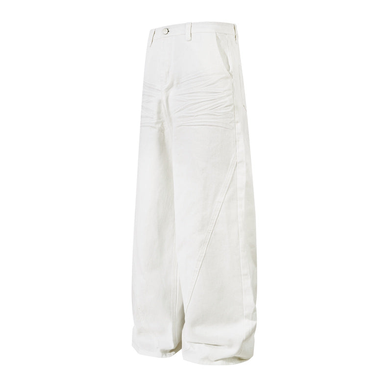 Omirad Curved Wide-Leg Pants | Oversized Streetwear Trousers