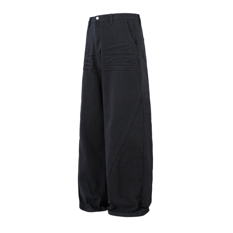 Omirad Curved Wide-Leg Pants | Oversized Streetwear Trousers