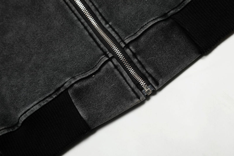 Sculpted Seam Zip-Up Hoodie Jacket | Structured Street Style
