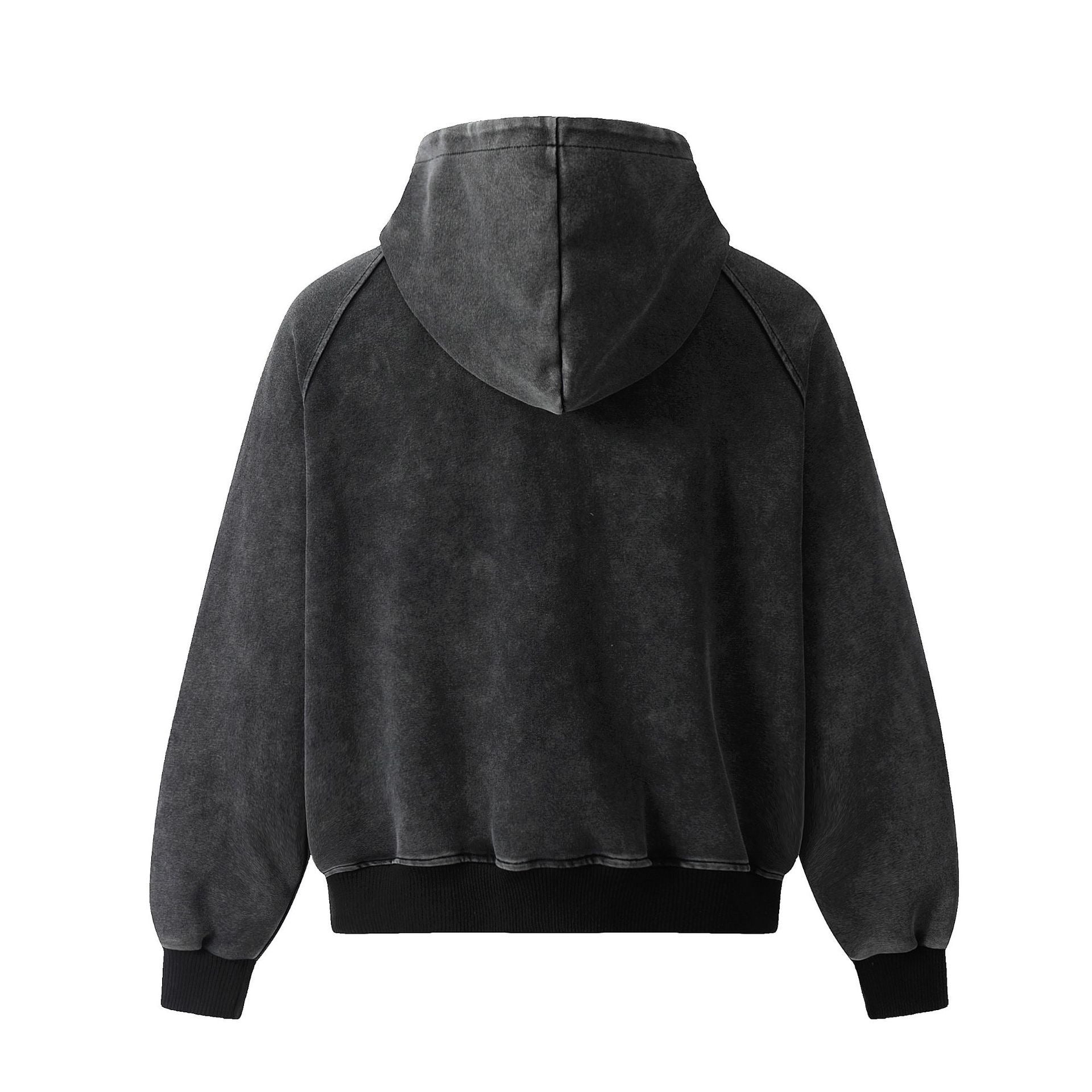 Sculpted Seam Zip-Up Hoodie Jacket | Structured Street Style