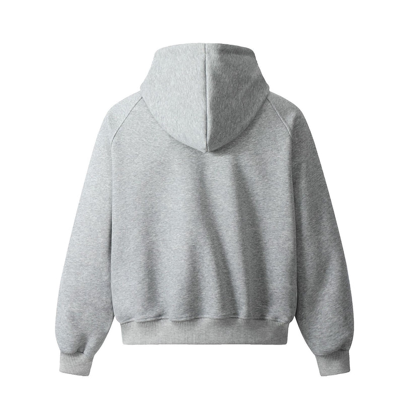 Sculpted Seam Zip-Up Hoodie Jacket | Structured Street Style