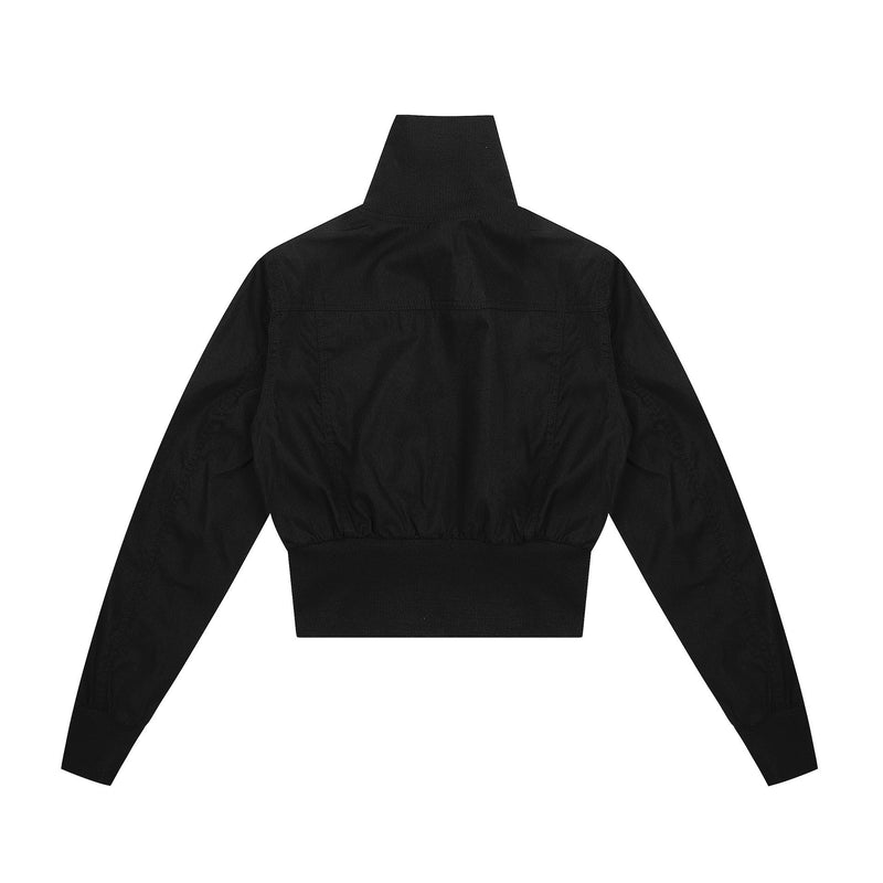 Studded Cropped Bomber Jacket | Camo & Black