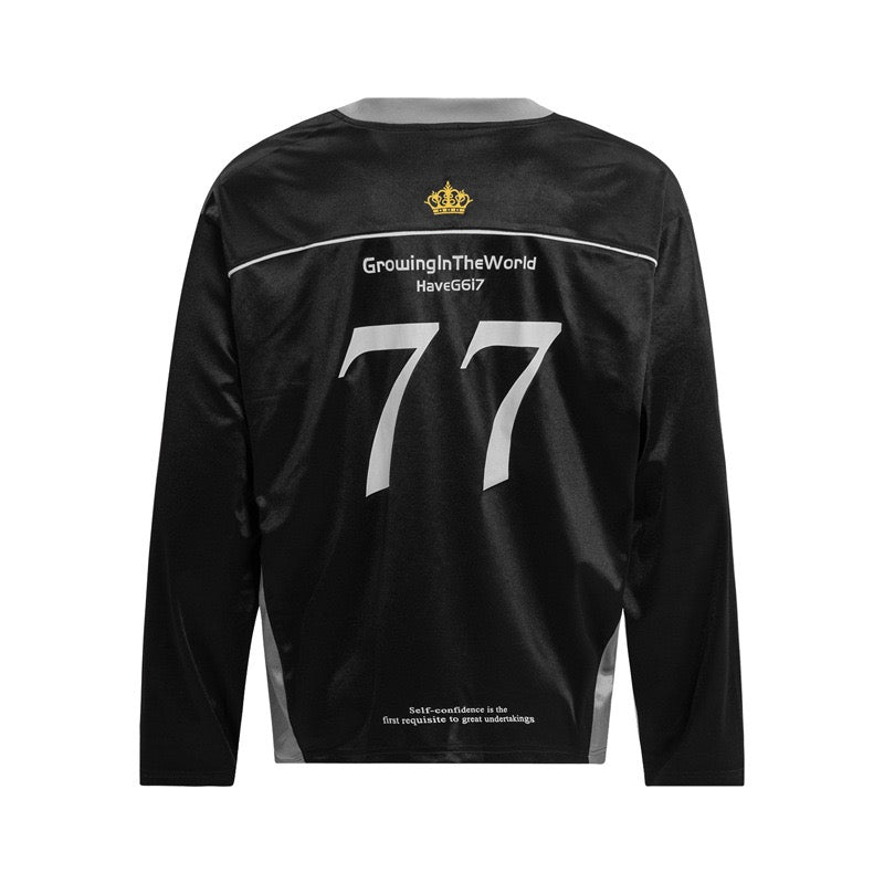 Gothic Long Sleeve Jersey | Varsity Street Style Top