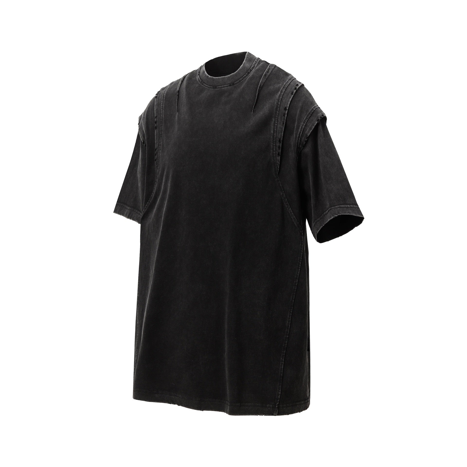 Omirad Washed Panel Tee | Vintage Distressed Streetwear