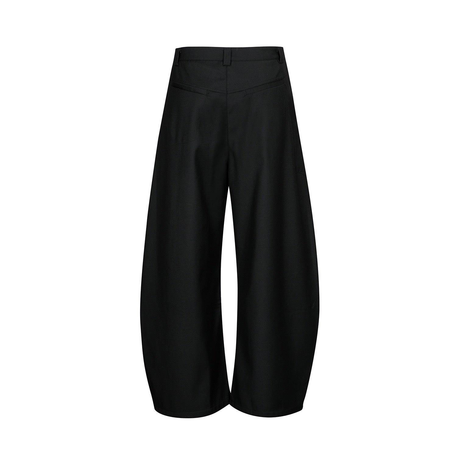 Omirad Wide-Leg Pleated Trousers with Hanging Strap Detail