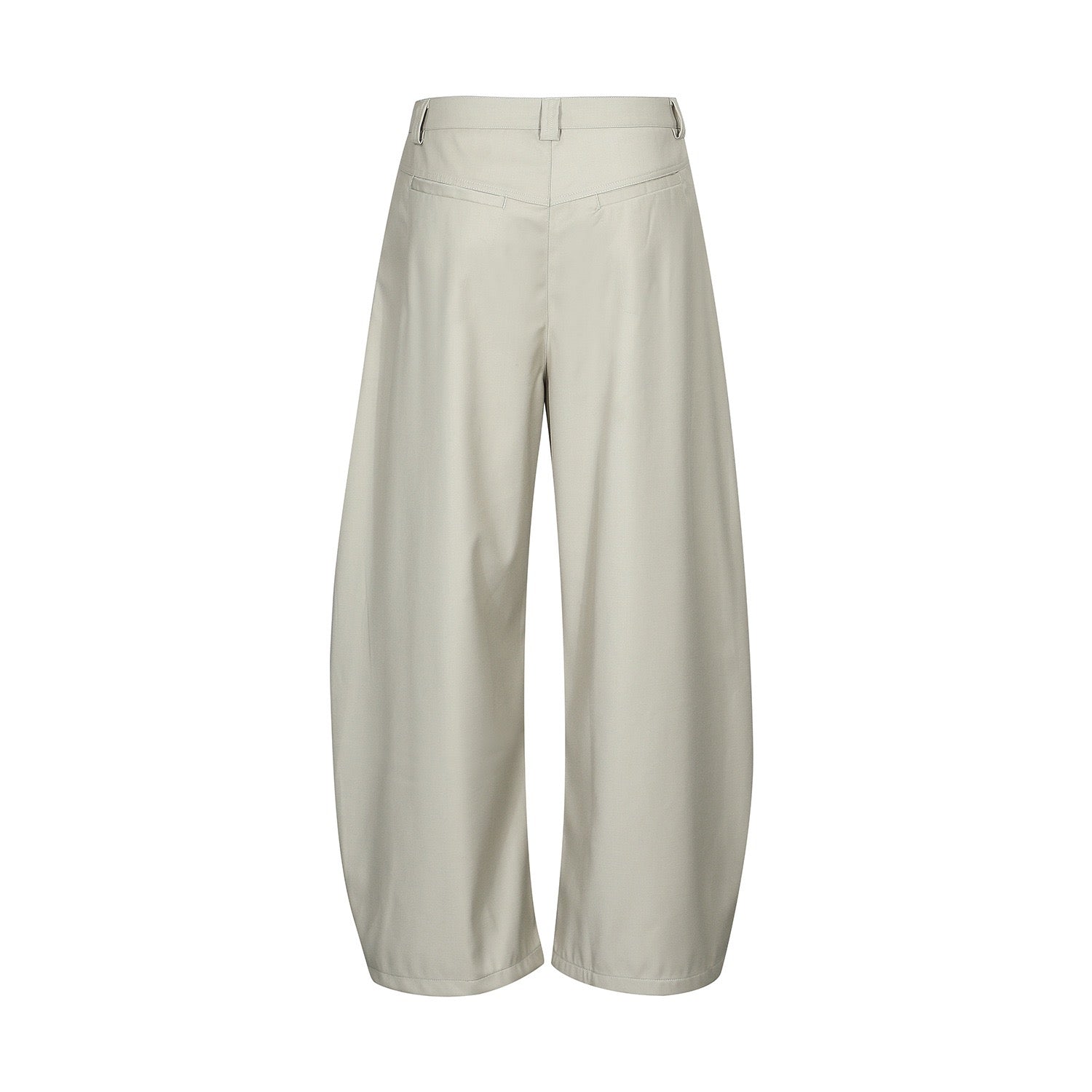 Omirad Wide-Leg Pleated Trousers with Hanging Strap Detail