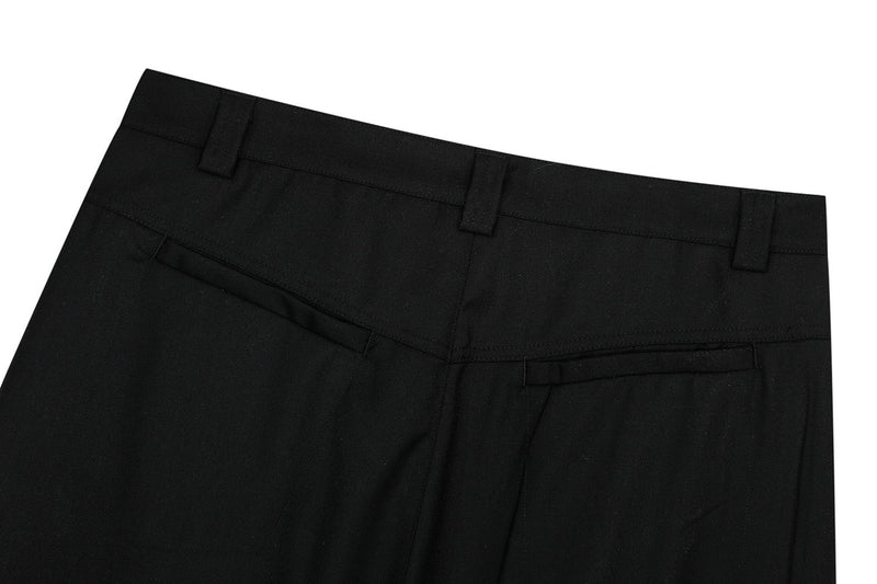 Omirad Wide-Leg Pleated Trousers with Hanging Strap Detail