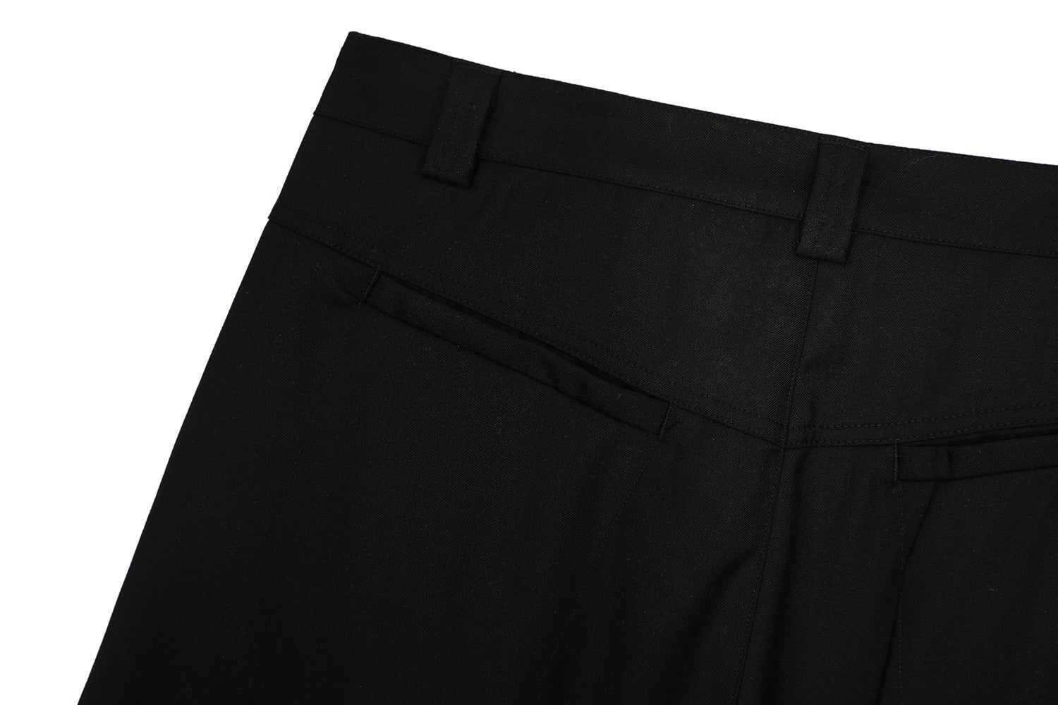 Omirad Wide-Leg Pleated Trousers with Hanging Strap Detail