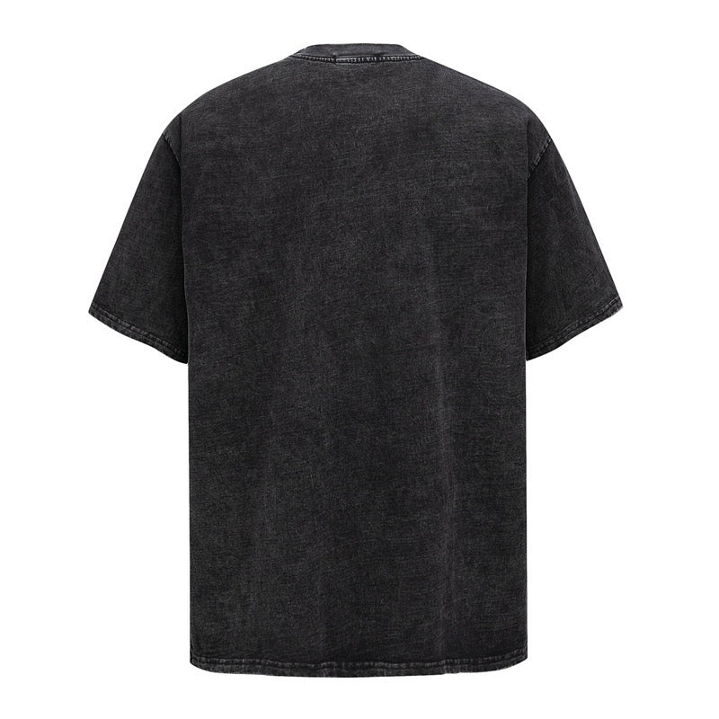 Rockstar Flame Mouth Graphic Tee | Washed Black Streetwear