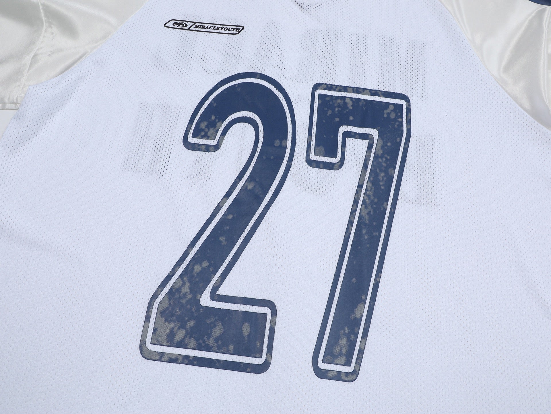 Split Mesh Varsity Graphic Tee | Number 27 Streetwear Jersey