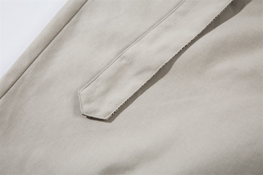 Omirad Belted Barrel-Leg Pants | Wide-Leg Cotton Trousers