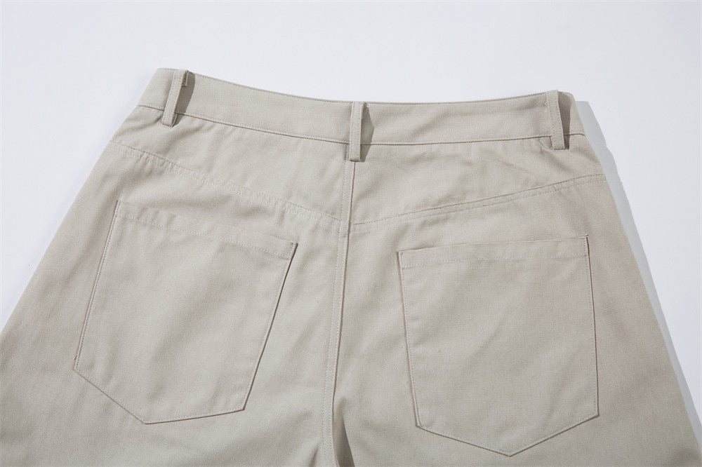 Omirad Belted Barrel-Leg Pants | Wide-Leg Cotton Trousers