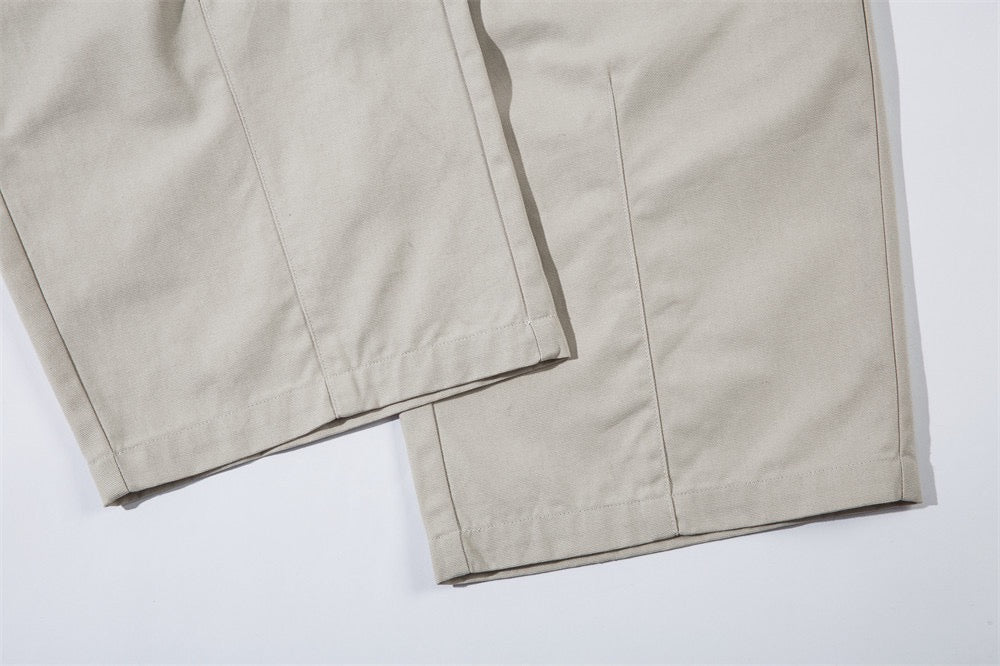 Omirad Belted Barrel-Leg Pants | Wide-Leg Cotton Trousers