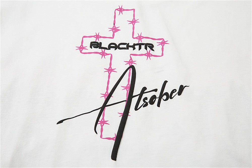 ATSOBER Pink Flame Graphic Tee | Y2K Oversized Streetwear