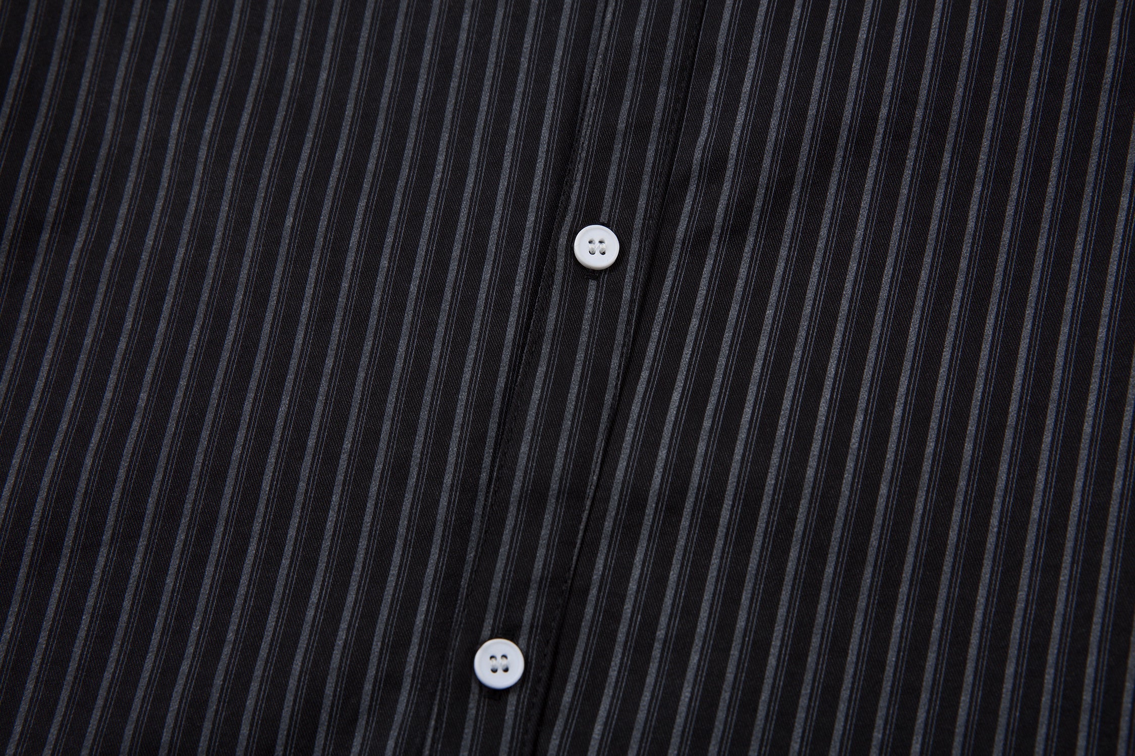 Layered Pinstripe Shirt with Built-In Long Sleeves | Streetwear