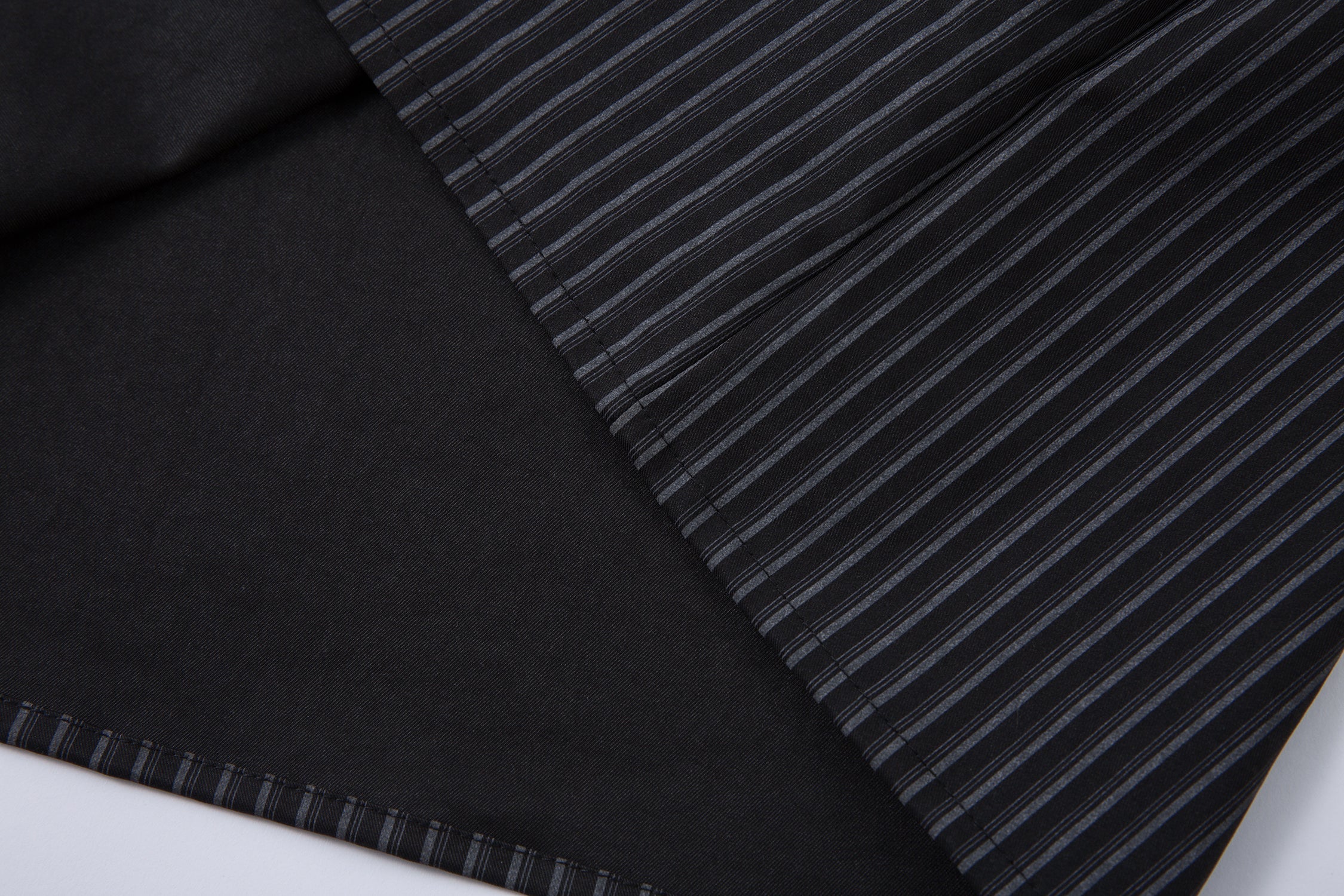 Layered Pinstripe Shirt with Built-In Long Sleeves | Streetwear