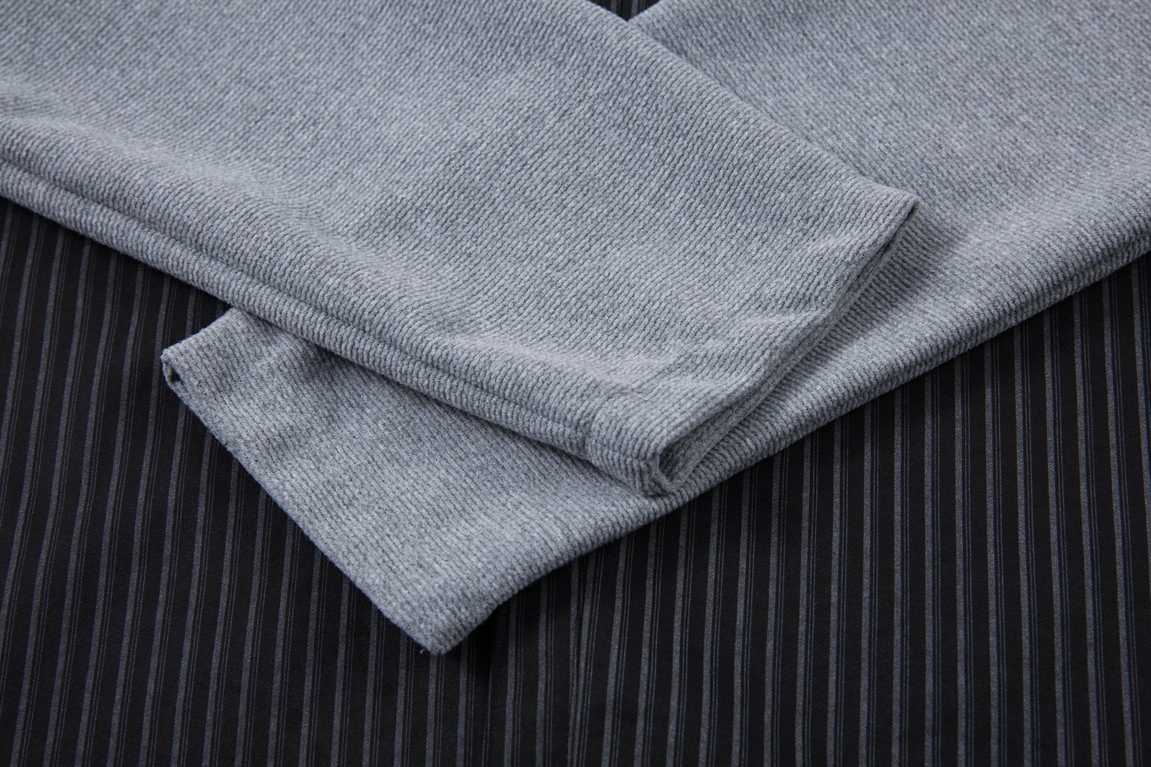 Layered Pinstripe Shirt with Built-In Long Sleeves | Streetwear