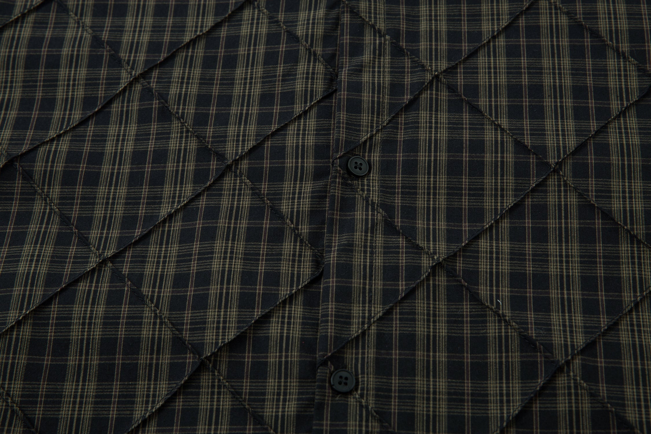 Quilted Plaid Layered Shirt | Streetwear Button-Up