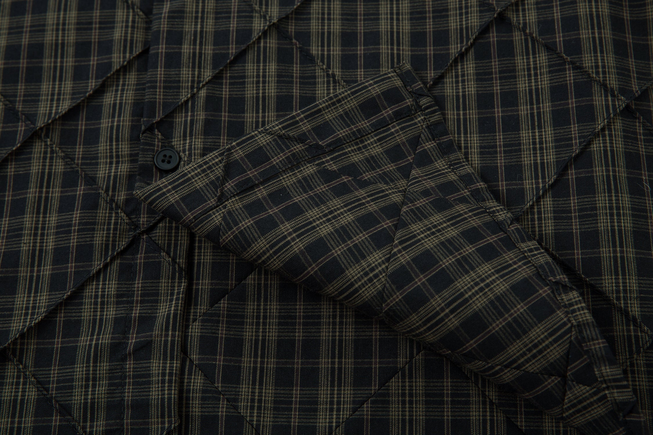 Quilted Plaid Layered Shirt | Streetwear Button-Up