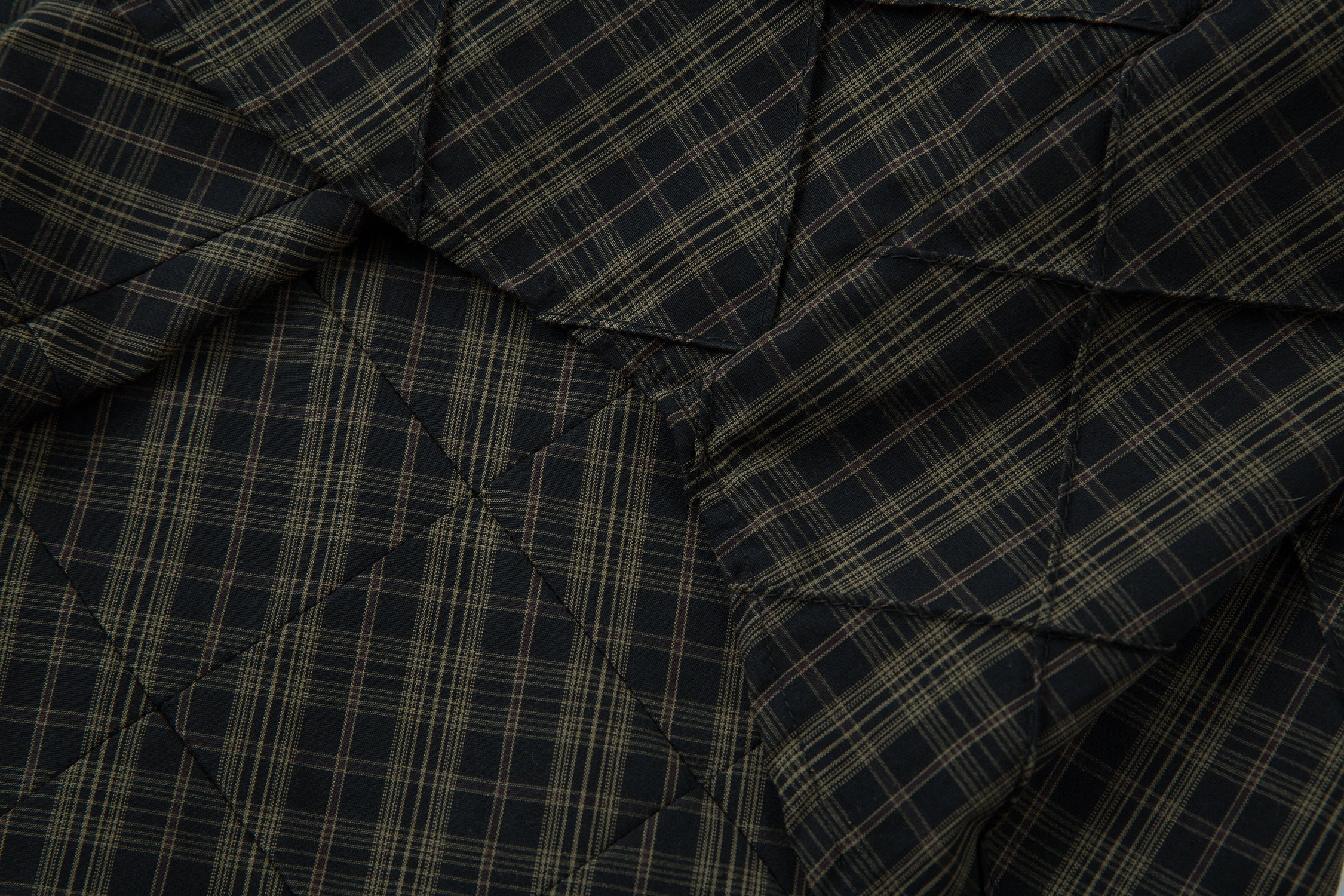 Quilted Plaid Layered Shirt | Streetwear Button-Up