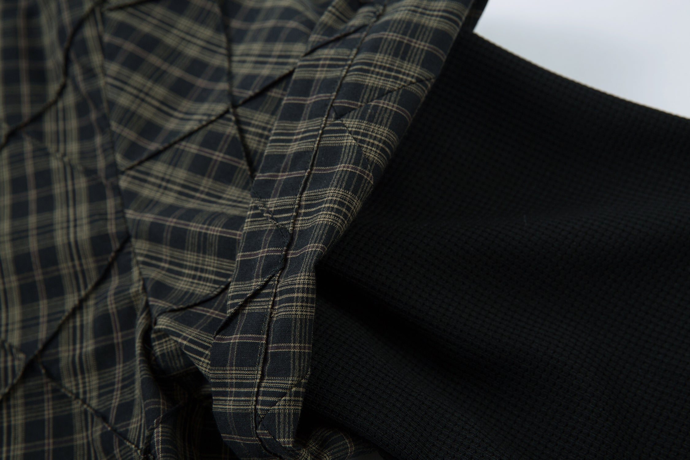 Quilted Plaid Layered Shirt | Streetwear Button-Up