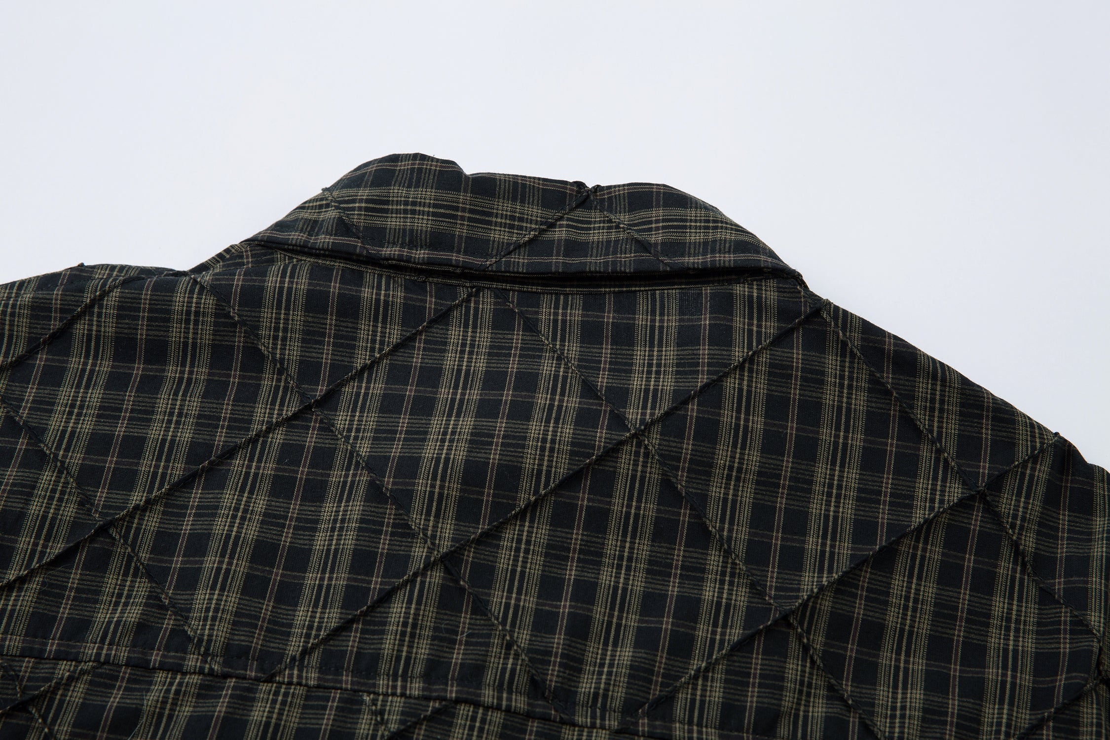 Quilted Plaid Layered Shirt | Streetwear Button-Up
