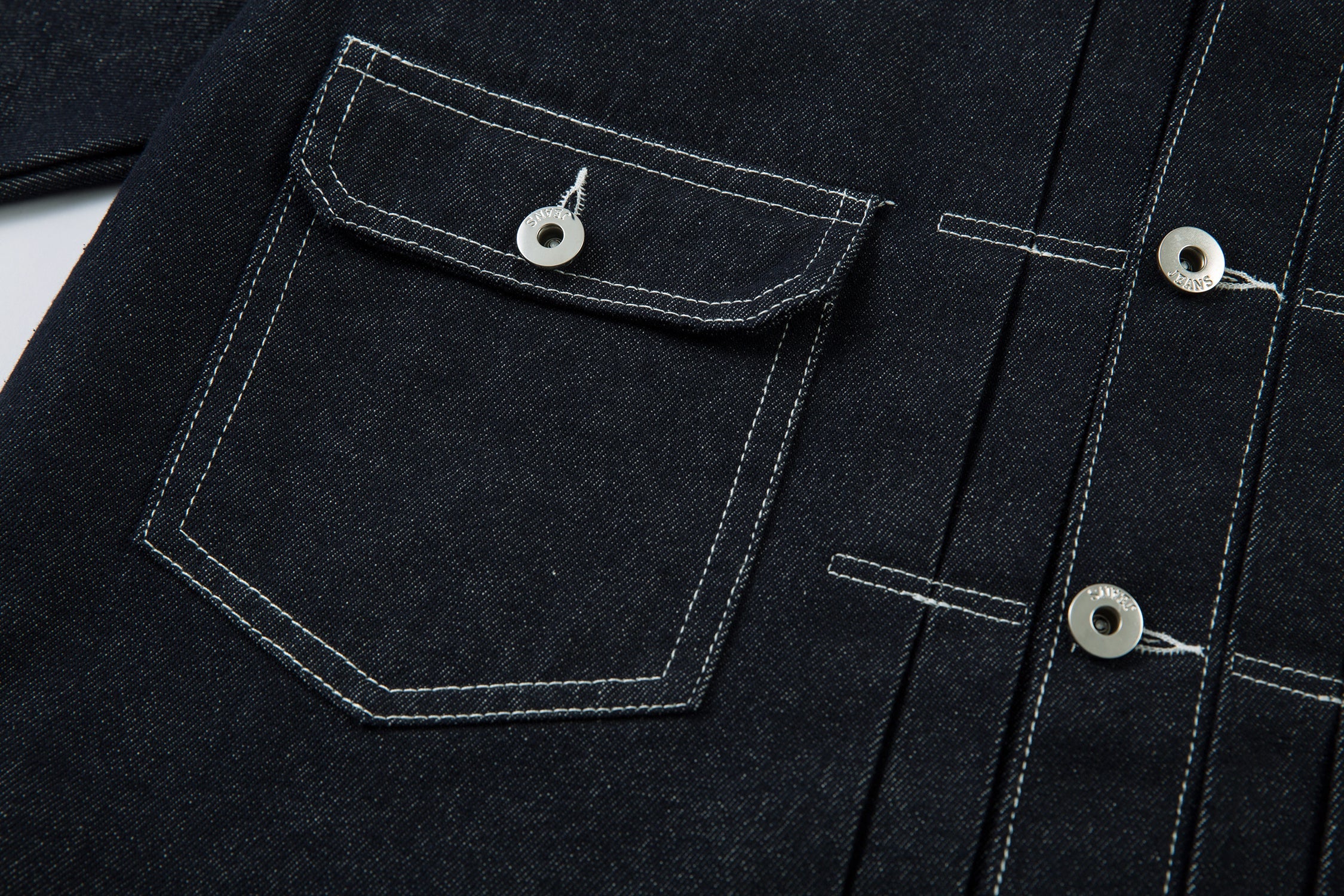 Omirad Contrast Stitch Denim Jacket | 100% Cotton