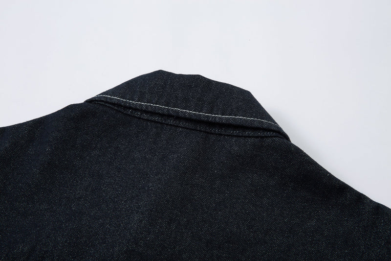 Omirad Contrast Stitch Denim Jacket | 100% Cotton