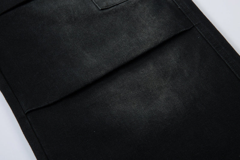 Washed Cargo Wide-Leg Drawstring Pants | Streetwear