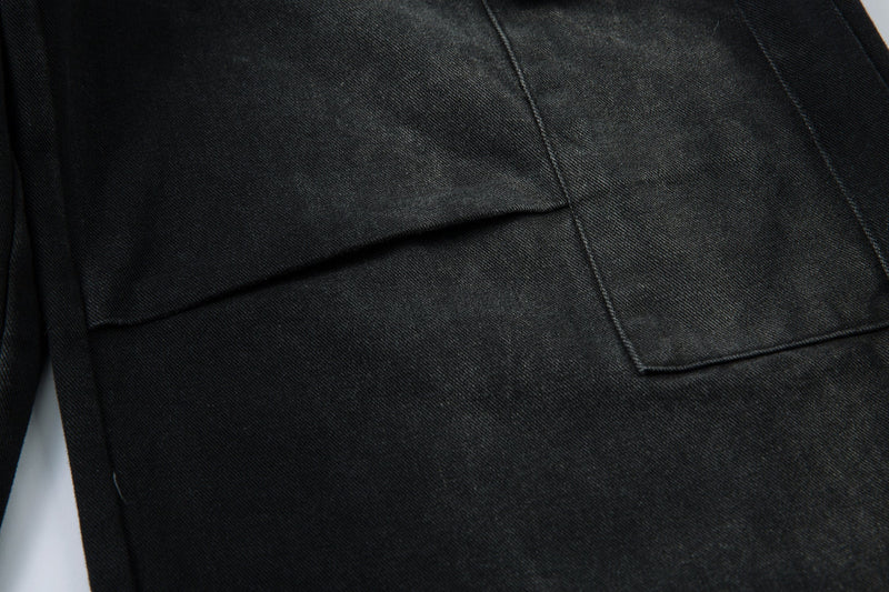 Washed Cargo Wide-Leg Drawstring Pants | Streetwear