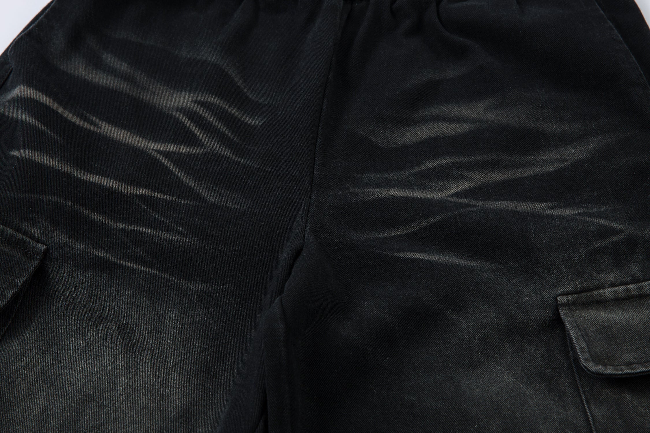 Washed Cargo Wide-Leg Drawstring Pants | Streetwear