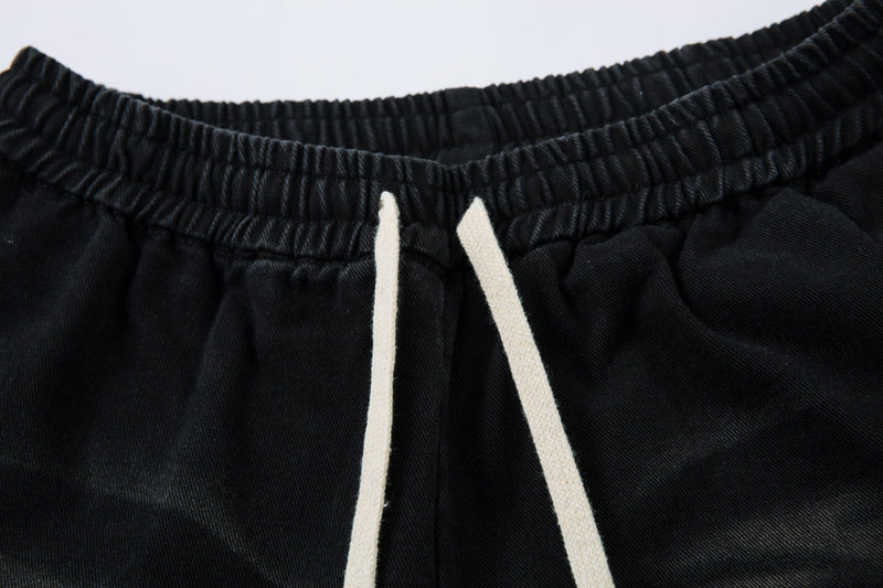 Washed Cargo Wide-Leg Drawstring Pants | Streetwear