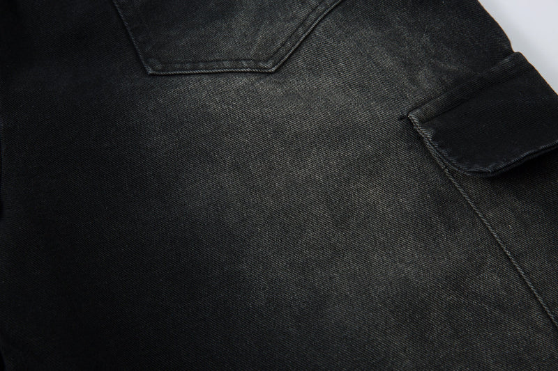 Washed Cargo Wide-Leg Drawstring Pants | Streetwear