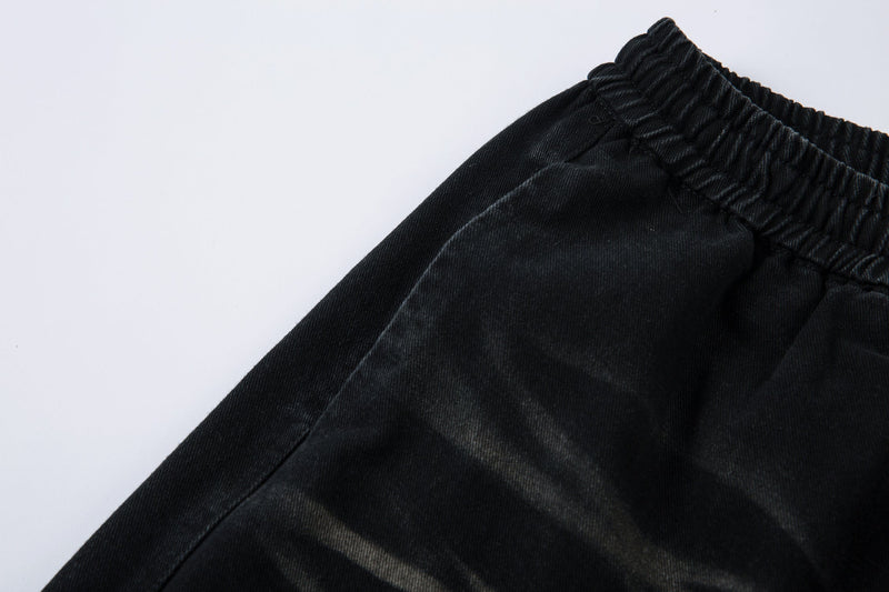 Washed Cargo Wide-Leg Drawstring Pants | Streetwear