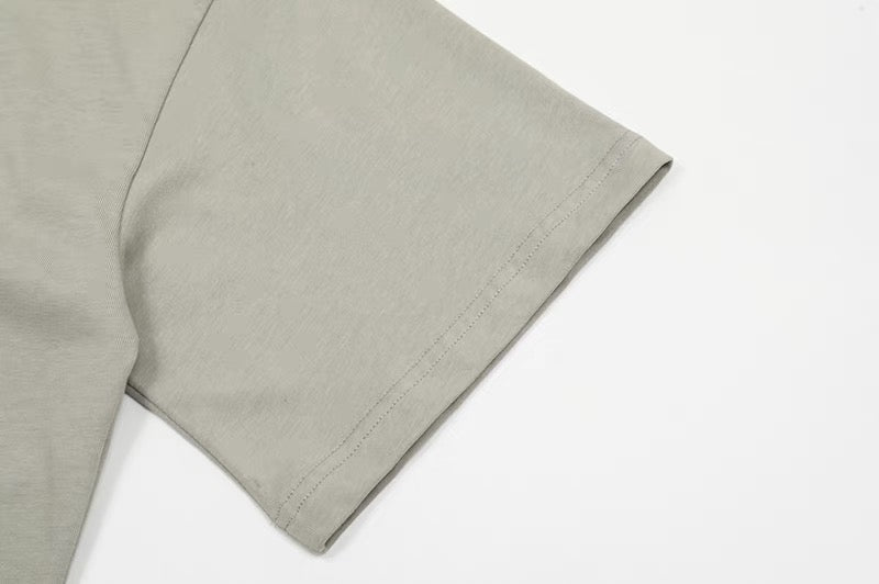 Omirad Asymmetric Stitch Tee | Minimal Deconstructed Cotton