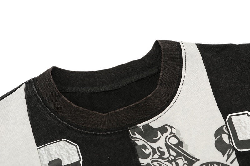 Saint Faith Cross Panel Gothic Graphic Tee | Cropped Boxy Fit