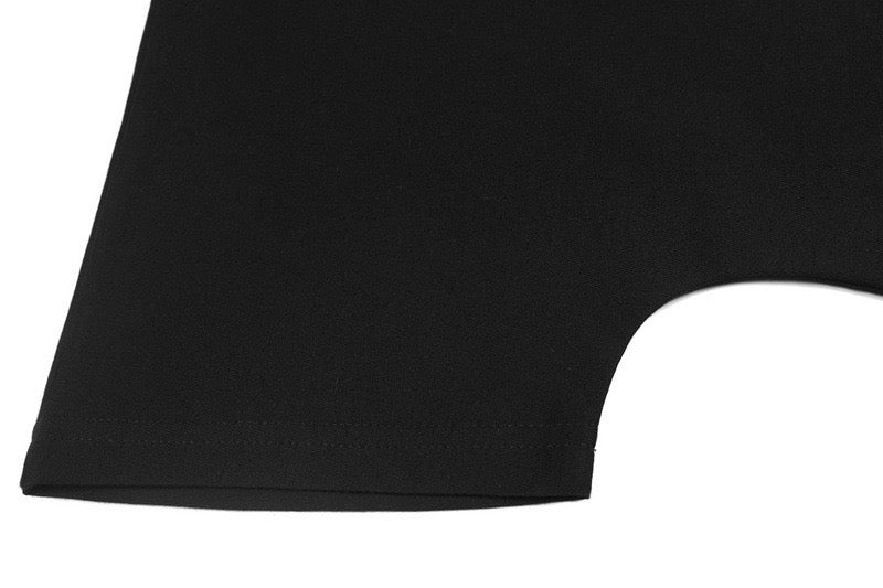 Saint Chevarre Metallic Lips Oversized Graphic Tee | Black