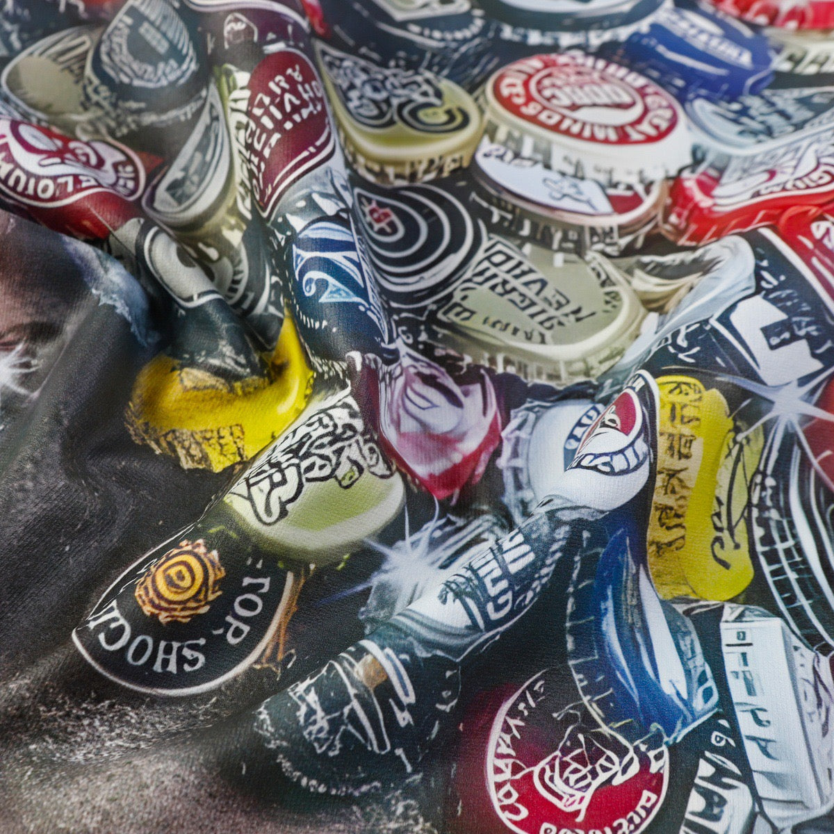 Saint Crown Bottle Cap Portrait Graphic Tee | Streetwear