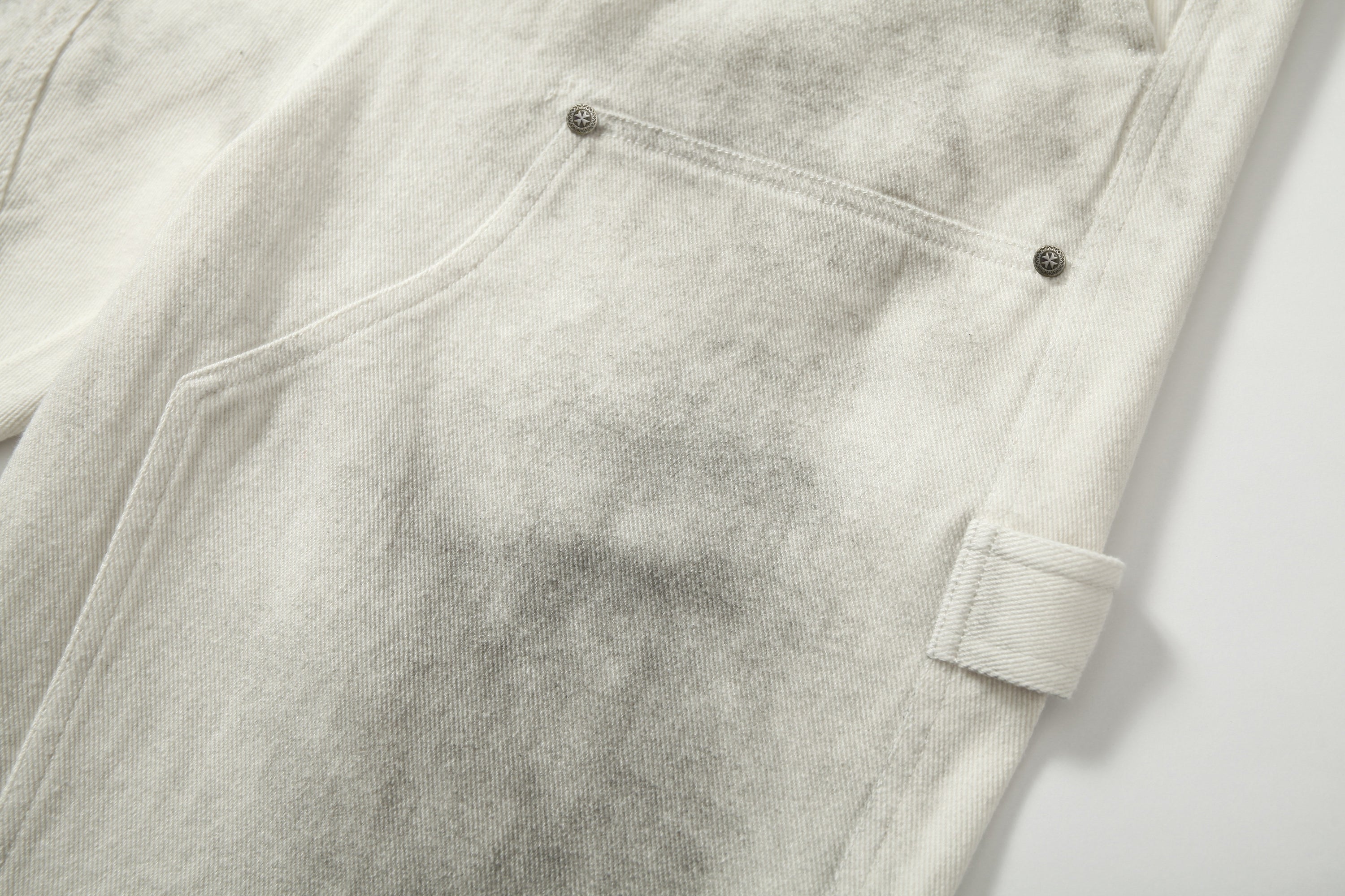 Washed Utility Cargo Jeans | Straight-Leg Cotton Denim