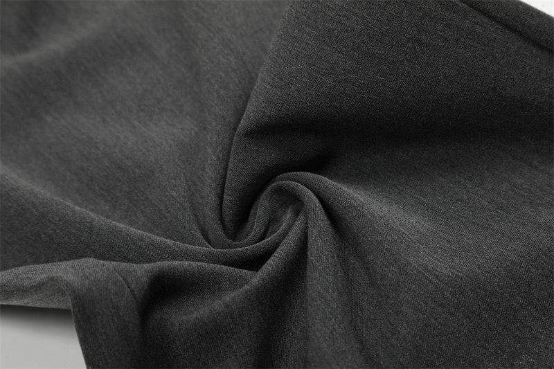 Contrast Waistband Wide-Leg Trousers | Two-Tone Pleated Pants