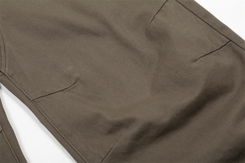 Sculpted Wide-Leg Canvas Pants | Streetwear Barrel Fit